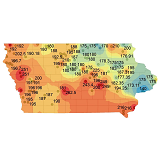 Spatiotemporal Visualization of Major Cost Items in Highway Construction in Iowa